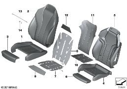 FRONT SEAT, UPH.AND COVER, M SPORTS SEAT