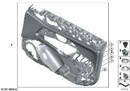 Garniture de porte avant diagram for BMW 4 Series G26 Gran Coupé LCI 430dX