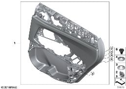 Revetement de porte, arriere diagram for BMW 4 Series G26 Gran Coupé LCI 430dX