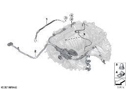 Cablagem do eixo traseiro diagram for BMW 5 Series G60 Berlina i5 eDrive40