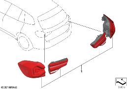 加裝套件 尾燈 翻新 diagram for BMW X3 G01 30iX