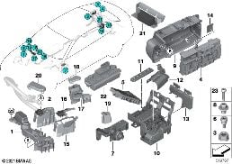 POWER DISTRIBUTION BOX / B+ DISTRIBUTOR diagram for BMW 5 Series G38 530Le