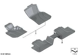 腳墊 全天候 diagram for BMW X3 G01 30iX