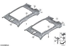 HEADLINING diagram for BMW 7 Series G70 i7 xDrive60