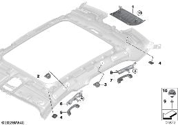 MOUNTING PARTS, ROOF ANTENNA diagram for BMW 7 Series G70 i7 xDrive60