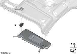 SUN VISORS diagram for BMW 7 Series G70 i7 xDrive60