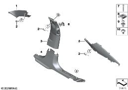 TRIM PANEL A- / B- / C-COLUMN diagram for BMW 7 Series G70 i7 xDrive60