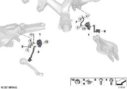 Sensor de regulação do nível do farol diagram for BMW 3 Series G21 Touring LCI M340iX
