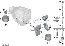 Diferencial tras.amortig.vibraciones diagram for BMW 3 Series F34 GT LCI 320dX