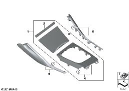 DECOR TRIMS, CENTRE CONSOLE diagram for BMW 3 Series G20 Sedan 330d
