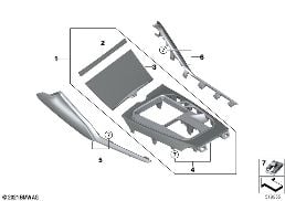 DECOR TRIMS, CENTRE CONSOLE diagram for BMW 3 Series G20 Sedan 330d