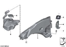 Nádržka ostřikovač skla diagram for BMW 2 Series U06 Active Tourer 230eX