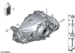 Diferencial trasero diagram for BMW 3 Series F34 GT LCI 320dX