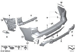M 飾板 後部 diagram for BMW X3 G01 LCI 30iX