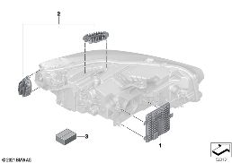 単体部品 ヘッドライト電子回路 diagram for BMW 2 Series U06 Active Tourer 223i