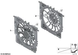 Buse ventilateur diagram for BMW X5 G05 40iX