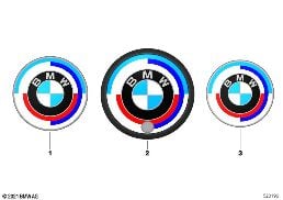 RETROFIT BMW EMBLEM 50 YEARS M diagram for BMW 3 Series G20 Sedan 320i