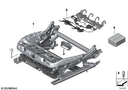 โครงที่นั่งด้านหน้าแบบไฟฟ้า diagram for BMW X5L G18 X5 30LiX