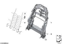 โครงพนักพิงที่นั่งด้านหน้า diagram for BMW X5L G18 X5 30LiX