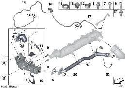 Riduzione gas di scappam.raffreddamento diagram for BMW X5 F15 M50dX