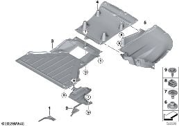 UNDERFLOOR COATING diagram for BMW 7 Series G70 i7 xDrive60