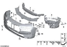 TRIM COVER, FRONT diagram for BMW 7 Series G70 i7 xDrive60