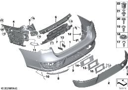 TRIM COVER, REAR diagram for BMW 7 Series G70 i7 xDrive60
