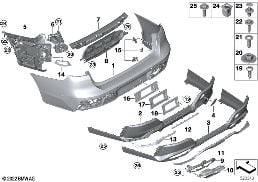 M TRIM, REAR diagram for BMW 7 Series G70 i7 xDrive60
