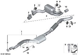 EXHAUST SYSTEM, REAR