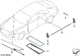 Światłowód wnętrza pojazdu diagram for BMW Rolls-Royce Ghost RR21 Ghost