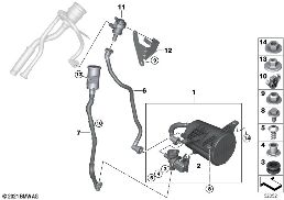 ACTIVATED CHARCOAL FILTER diagram for BMW X3 G01 30eX