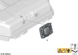 Högspänningsackumulator avgasningsenhet diagram for BMW iX3 G08 BEV iX3