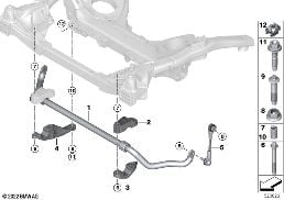 Stabilizator przedni diagram for BMW 7 Series G70 740iX