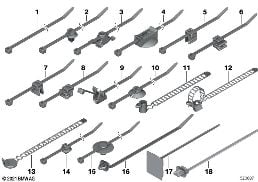 Opaska kablowa diagram for BMW 7 Series E65 745i