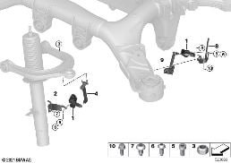 Датчик регулировки угла наклона фар diagram for BMW X5 G05 30iX