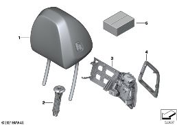 SEAT, FRONT, HEAD RESTRAINT