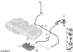 Фильтр с акт.углем/вентил.с.подачи топл. diagram for BMW X1L U12 X1 25LiX