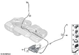 ACTIVATED CHARCOAL FILTER/FUEL VENTILAT diagram for BMW X1 U11 18i