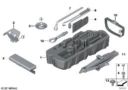 Utensili di bordo/Cricco diagram for BMW X1 U11 18d