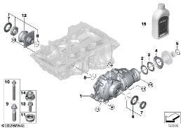 FRONT DIFFERENTIAL 170AL diagram for BMW 5 Series G60 Sedan 520dX