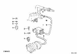 Commande à dépression-AGR diagram for BMW 3 Series E30 324td