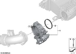 Przepustnica diagram for BMW 7 Series G70 750eX