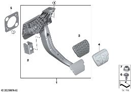 PEDAL ASSEMBLY, AUTOMATIC TRANSMISSION diagram for BMW 5 Series G99 M5 Touring M5