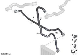 Ukł.chł.-wys.Chłodnica płynu chłodzącego diagram for BMW 7 Series G70 750eX