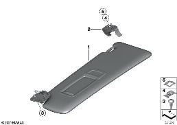 SUN VISORS diagram for BMW 4 Series F32 428i