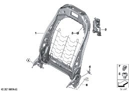 SEAT, FRONT, BACKREST FRAME