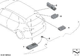 ชิ้นส่วน, เครื่องขยายสัญญาณไดเวอร์ซิตี้ diagram for BMW X1 U11 18d