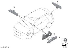 ส่วนแยกชิ้น,เสาอากาศ,รบ.เข้ารถแบบอัตฯ diagram for BMW X1 U11 18d