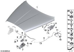 Volet avant - Pieces de montage diagram for BMW Rolls-Royce Cullinan RR31 Cullinan