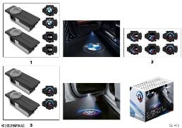 LED projektor do drzwi diagram for BMW 7 Series E65 745i